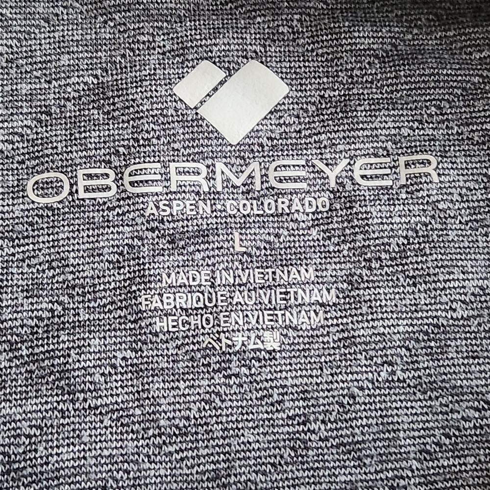 OBERMEYER Kids Superior Gear Zip Top Large Gray Quilted Aspen Colorado Ski - Picture 2 of 9
